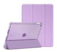 Fintie Funda para iPad de 10,2" de 9/8/7 Gen (Modelo 2021/2020/2019) | Soporte Integrado para Pencil - Trasera Transparente Carcasa Ligera Auto-Reposo/Activación, Lavanda