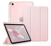 Fintie Funda para iPad Mini 7 2024 / Mini 6 2021 de 8,3 Pulgadas con Soporte Integrado para Pencil - Trasera Transparente Mate Carcasa Ligera con Auto-Reposo/Activación, Oro Rosa