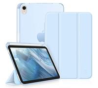 Fintie Funda para iPad Mini 7 2024 / Mini 6 2021 de 8,3 Pulgadas con Soporte Integrado para Pencil - Trasera Transparente Mate Carcasa Ligera con Auto-Reposo/Activación, Azul Claro
