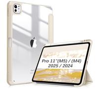 FINTIE Funda para iPad Pro 11 Pulgadas (M4) 2024 con Lápiz Holder - Delgada Ligera Transparente Cubierta Trasera con Borde de TPU Suave, Galaxia