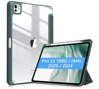 Fintie Funda híbrida delgada para iPad Pro de 11 pulgadas M4 (2024) (número de modelo: A2836/A2837/A3006) - [Soporte para lápices integrado] Funda protectora a prueba de golpes con carcasa trasera