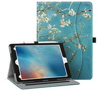Fintie Funda para iPad Pro de 9,7 Pulgadas 2016, Piel sintética, con función Atril, función de Encendido y Apagado automático, Soporte para bolígrafo, Ranura para Documentos, Flores de Almendro