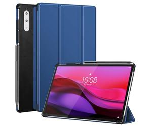 Fintie Funda para Lenovo Yoga Tab Plus Tablet de 12,7 pulgadas 2025 (TB-520FU), delgada, de piel sintética, con apagado automático/despertador, azul marino