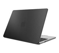 Fintie Funda para MacBook Air 13,6" (M5) 2026 / (M4) 2025 / (M3) 2024 / (M2) 2022 - Súper Delgada Carcasa Protectora de Plástico Duro con Touch ID - Negro (Onda)