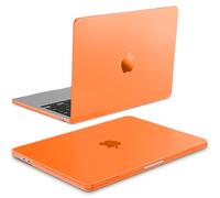 Fintie Funda para MacBook Air 13,6" (M5) 2026 / (M4) 2025 / (M3) 2024 / (M2) 2022 - Súper Delgada Carcasa Protectora de Plástico Duro con Touch ID - [100% Equivalente al Color Oficial] Naranja