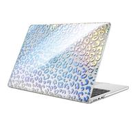 Fintie Funda para MacBook Air 13,6" (M5) 2026 / (M4) 2025 / (M3) 2024 / (M2) 2022 - Súper Delgada Carcasa Protectora de Plástico Duro - Leopardo