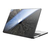 Fintie Funda para MacBook Air 13,6 Pulgadaas (M4) 2025 / (M3) 2024 / (M2) 2022 - Súper Delgada Carcasa Protectora de Plástico Duro - Negro Meteoro