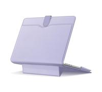 Fintie Funda para MacBook Air 13,6 Pulgadaas (M4) 2025 / (M3) 2024 / (M2) 2022, MacBook Pro 13 A2338 A2251 A2289 A2159 A1989 A1706 A1708 - Libro Cubierta con función de Soporte - Lila Gris