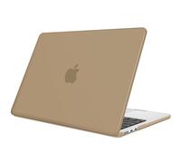 Fintie Funda para MacBook Air 13,6 Pulgadaas (M4) 2025 / (M3) 2024 / (M2) 2022 - Súper Delgada Carcasa Protectora de Plástico Duro con Touch ID - Marrón (Mate)