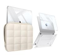 Fintie Funda para MacBook Air de 13 Pulgadas A3240 A3113 A2681 (versión 2022 2023 2024 2025) - Carcasa rígida Transparente a presión y Funda de Transporte para MacBook Air de 13.6 Pulgadas M2 M3 M4