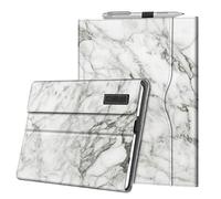Fintie Funda para Microsoft Surface Go 4(2023)/Go 3(2021)/Go 2(2020) 10.5" | Carcasa Portafolio Multiángulo con Bolsillo Compatible con Teclado Type Cover (Teclado No Incluido), Mármol