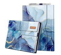 Fintie Funda para Microsoft Surface Pro 7 Plus de 12.3 pulgadas, Surface Pro 7/6/5/4/3 - Funda de negocios con bolsillo, compatible con teclado tipo cubierta, mármol océano