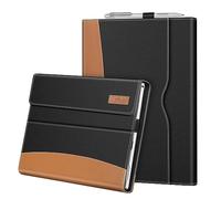 Fintie Funda para Microsoft Surface Pro 7 Plus, Surface Pro 7, Surface Pro 6, Pro 5, Pro 4, Pro 3 de 12.3 Pulgadas, Funda de Negocios con Bolsillo, Compatible con Teclado Tipo Cubierta, Color Negro