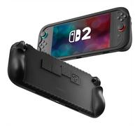 FINTIE Funda para Nintendo Switch 2 (2025) con ranuras para tarjetas de juego, silicona suave [antideslizante] cubierta protectora a prueba de golpes, funda de agarre ergonómico para consola Switch 2