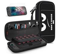 FINTIE Funda para Nintendo Switch 2 (2025) de Gran Capacidad - Set de Accesorios 2 en 1 con 2 Protectores de Cristal y 1 Estuche de Viaje rígido portátil - Don't Touch