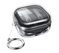 Fintie Funda para Samsung Galaxy Buds 4/4 Pro 2025, Case Protector de TPU Suave con Mosquetón, Transparente