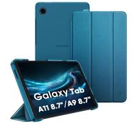 Fintie Funda para Samsung Galaxy Tab A11 8,7 Pulgadas 2025 / A9 de 8,7 Pulgadas 2023, Funda Ultrafina con Parte Trasera translúcida para Tablet Modelo SM-X110/X115/X117, Azul Pavo Real