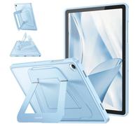 Fintie Funda para Samsung Galaxy Tab A11+ Plus 11" 2025 / A9+ Plus 11" 2023 | Carcasa Trasera Transparente a Prueba de Golpes con Soporte Multiángulo, Modelo SM-X230/236B/X210/X216/X218, Azul Claro
