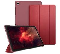 Fintie Funda para Samsung Galaxy Tab A11+ Plus 11" 2025/ A9+ Plus 11" 2023 | Funda Protección Transparente Escarchado Fina y Ligera, Modelo SM-X230/236B/X210/X216/X218, Rojo