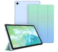 Fintie Funda para Samsung Galaxy Tab A11+ Plus 11" 2025/ A9+ Plus 11" 2023 | Funda Protección Transparente Escarchado Fina y Ligera, Modelo SM-X230/236B/X210/X216/X218, Verde Azul