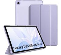 Fintie Funda para Samsung Galaxy Tab A11+ Plus 11" 2025/ A9+ Plus 11" 2023 | Funda Protección Transparente Escarchado Fina y Ligera, Modelo SM-X230/236B/X210/X216/X218, Lila Gris