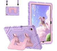 Fintie Funda para Samsung Galaxy Tab A11+ Plus 11" 2025 / A9+ Plus 11" 2023 | Funda Protectora Niños Resistente a Prueba de Golpes con Soporte y Correa para el Hombro, Morado Rosa