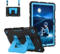 Fintie Funda para Samsung Galaxy Tab A11+ Plus 11" 2025 / A9+ Plus 11" 2023 | Funda Protectora Niños Resistente a Prueba de Golpes con Soporte y Correa para el Hombro, Negro Azul