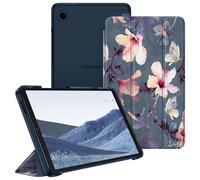 FINTIE Funda para Samsung Galaxy Tab A9 de 8.7 pulgadas 2023, funda protectora ultrafina con cubierta trasera translúcida para tablet A9 8.7 SM-X110/X115/X117, hibisco floreciente