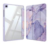 Fintie Funda para Samsung Galaxy Tab A9 Plus de 11 Pulgadas 2023 SM-X210/X216/X218 - Funda Transparente Híbrida a Prueba de Golpes con Rígida en la Parte Posterior - Lila Marmol