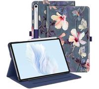 Fintie Funda para Samsung Galaxy Tab S10 FE 10.9" 2025 / S9 FE 10.9" 2023 / S9 11" 2023, Funda multiángulo Folio con Compartimento para Documentos y función de Encendido Auto，Hibisco en Flor