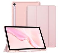 FINTIE Funda para Samsung Galaxy Tab S10 FE 10.9 Pulgadas 2025/S9 FE 10.9" 2023/S9 11" 2023 con portalápices, Delgada Ligera Case Retro Mate Translúcida Carcasa con Auto Despertador/Sueño, Oro Rosa