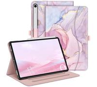Fintie - Funda para Samsung Galaxy Tab S10 FE, S9 FE 5G 10,9", Tab S9 11", Protectora, visión multiángulo, con Bolsillo y Apagado y Encendido automático, mármol (Dreamy Marble)