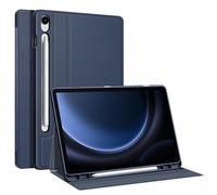 Fintie Funda para Samsung Galaxy Tab S10 Lite 10.9" 2025/S10 FE y S9 FE/S9 11" 2023 Tablet Soft TPU Parte Trasera Carcasa Folio Funda con Soporte S Pen y Auto Sleep/Wach, Azul Oscuro
