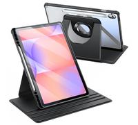 Fintie Funda para Samsung Galaxy Tab S10 Lite/S10 FE/S9 FE 10.9"/Tab S9 11" | Carcasa Protector Giratoria de 360 Grados Soporte para Bolígrafo S, Cubierta Transparente, Negro