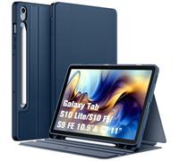 Fintie Funda para Samsung Galaxy Tab S10 Lite/S10 FE/S9 FE 10.9"/Tab S9 11" | Soporte para bolígrafo S, Carcasa Delgada de Múltiples ángulos con Cubierta Trasera de TPU, Azul Oscuro