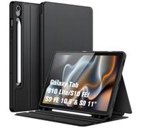 Fintie Funda para Samsung Galaxy Tab S10 Lite/S10 FE/S9 FE 10.9"/Tab S9 11" | Soporte para bolígrafo S, Carcasa Delgada de Múltiples ángulos con Cubierta Trasera de TPU, Negro