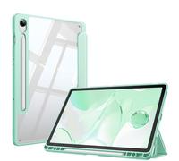 Fintie Funda para Samsung Galaxy Tab S10 Lite/S10 FE/S9 FE 10.9"/Tab S9 11" | Soporte para S Pen, Funda Híbrida Delgada a Prueba de Golpes con Carcasa Trasera Transparente, Verde Claro