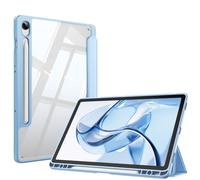 Fintie Funda para Samsung Galaxy Tab S10 Lite/S10 FE/S9 FE 10.9"/Tab S9 11" | Soporte para S Pen, Funda Híbrida Delgada a Prueba de Golpes con Carcasa Trasera Transparente, Azul Claro