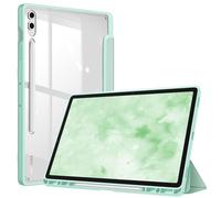 Fintie Funda híbrida Delgada para Samsung Galaxy Tab S10 Plus 2024/S9 FE Plus/S9 Plus de 12.4 Pulgadas 2023 con Soporte para S Pen, a Prueba de Golpes con Carcasa Trasera Transparente,Verde