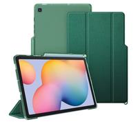 Fintie Funda para Samsung Galaxy Tab S6 Lite (2024/2022/2020) de 10.4" | Soporte para S Pen - Carcasa Trasera Transparente Mate Ligera con Auto-Reposo/Activación, Satinado Verde