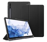 Fintie Funda para Samsung Galaxy Tab S8 11" 2022 / Tab S7 11" 2020 | Soporte para S Pen - Trasera Transparente Mate Carcasa Ligera con Auto-Reposo/Activación, Negro