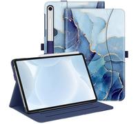 Fintie Funda para Samsung Galaxy Tab S9 FE de 10,9 pulgadas/Tab S9 de 11 pulgadas 2023, funda multiángulo Folio con compartimento para documentos y función de apagado automático/apagado, mármol océano
