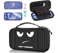 Fintie Funda para Switch Lite, paquete de accesorios 8 en 1 Switch Lite con funda de transporte, cubierta transparente de TPU suave, protector de pantalla, empuñaduras para el pulgar Joy-Con, no