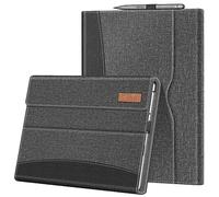 Fintie Funda Portafolio Compatible con Microsoft Surface Pro 8 de 13" (2021) - Carcasa Multiángulo con Bolsillo Compatible con Teclado Type Cover (Teclado No Incluido), (ZA-Gris/Negro)