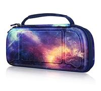 Fintie Funda Portátil Compatible con Nintendo Switch/Switch OLED (2021) con Controlador Hori Split Pad Pro - [Antichoque] Estuche Dura con 30 Rranuras para Tarjetas de Juego, Galaxia