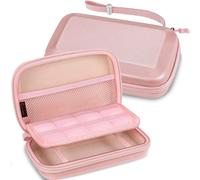 FINTIE Funda Portátil para Nintendo 3DS XL/2DS XL/3DS/3DS LL - Estuche para Viaje con Ranuras para Tarjeta de Juego y Bolsillo Interno para la Consola, Oro Rosa
