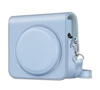 FINTIE Funda Protectora para cámara instantánea Fujifilm Instax Square SQ40 / SQ1 - Funda de Piel Vegana con Correa Ajustable extraíble, Color Azul
