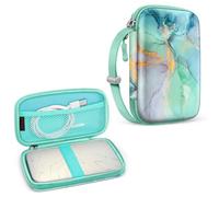 Fintie Funda protectora para Fujifilm Instax Mini Link, HP Sprocket Select/Plus, Canon Ivy CLIQ/CLIQ+/CLIQ2/CLIQ+2 Impresora de cámara instantánea - Funda de transporte rígida a prueba de golpes, mármol esmeralda