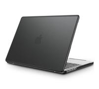 Fintie Funda protectora para MacBook Pro de 14 pulgadas A2442 (versión 2021 2022) - Carcasa rígida con revestimiento mate con marco de TPU suave para MacBook Pro de 14 pulgadas M1 Pro / M1 Max con Touch ID, negro escarcha