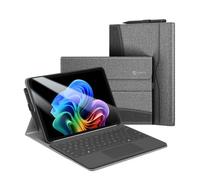 Fintie Funda Protectora para Microsoft Surface Pro de 12 Pulgadas (2025), Cartera de visión multiángulo, Cubierta Trasera de TPU con Bolsillo y Soporte para lápiz Capacitivo, Compatible con Teclado